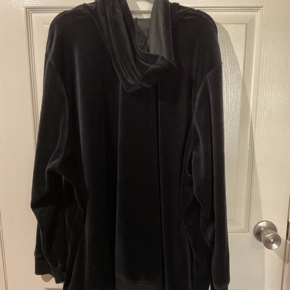 Avenue Black Velour Zip-Up Hoodie Jacket - Picture 4 of 4